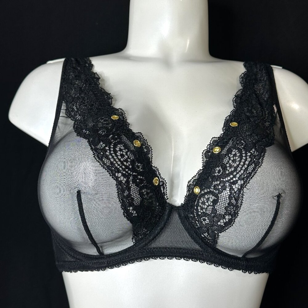 MIMI HOLIDAY MESH SHOULDER CORSET BRA